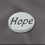 STERLING SILVER 11MM MESSAGE BEAD W/1.8MM HOLE -  HOPE
