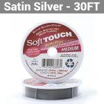 Soft Touch Satin Silver Beading Wire - Medium Diameter 30ft