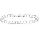 Sterling Silver 7.5" Bracelet - Oval Cable Chain w/Lobster Claw