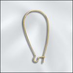 BASE METAL PLATED KIDNEY WIRE - 1 1/2" (GOLD PLATED)