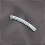 Sterling SIlver Round Curved Tube -  2X15mm