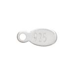 Sterling Silver 6.25x3mm .925 Quality Tag