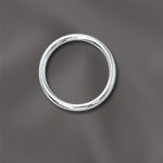 Sterling Silver Round Closed Jump Ring - .032"/9mm OD - 20 GA