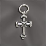 STERLING SILVER CHARM - ROPE CROSS