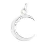 Sterling Silver Crescent Moon Charm - 13mm
