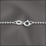 Sterling Silver Finished 1.5mm Ball Chain - 16"