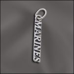 STERLING SILVER CHARM - "MARINES"