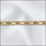 Base Metal Plated - Figaro 1+1 Chain (Gold Plated)
