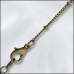 Base Metal Plated Satellite Finished Chain - 24" (Antique Brass) w/LC