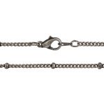 Base Metal Antique Silver Plated Finished Satellite Chain with Lobster Claw - 16"