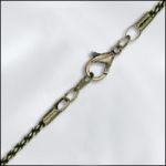 Base Metal Plated Finished Rope Chain  - 16" w/LC (Antique Brass)