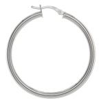 Sterling Silver Click Down Hoop - 3mm Tubing / 40mm OD