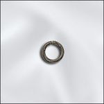 (D) Base Metal Plated 21 Ga .028X4Mm Od Jump Ring Round - Open (Antique Silver)
