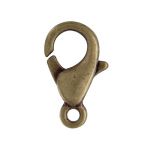 Base Metal Antique Brass Plated Lobster Claw - 10mm