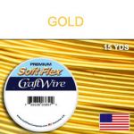15 YDS .016"/26G/.40MM CRAFT WIRE SILVER PLATED GOLD