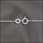 STERLING SILVER FINISHED FILED CURB CHAIN - 20"