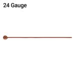 Genuine Copper Ball Pin with 2mm Ball - .020"/.5mm/24GA - 2"