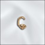BASE METAL PLATED BEAD TIP WITH .9MM HOLE (GOLD PLATED)