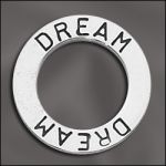 STERLING SILVER 22MM MESSAGE RING - DREAM