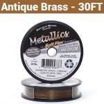 Soft Flex Antique Brass Beading Wire - Medium Diameter 30ft