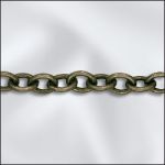 Base Metal Plated Antique Brass Oval Cable Chain