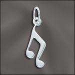 STERLING SILVER CHARM - SMALL MUSIC NOTE