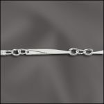 BASE METAL PLATED BAR CHAIN (SILVER PLATED)