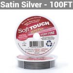 Soft Touch Satin Silver Beading Wire - Very Fine Diameter 100ft