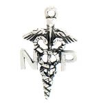 Sterling Silver NP on a Medical Symbol Charm