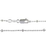 Sterling Silver Finished E-Coat Neck Chain - Satellite w/ Lobster Claw Clasp - 20"