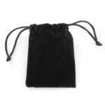 Black Velveteen Pouch with Drawstring - Pack of 10 Pouches - 2.75x3.5"
