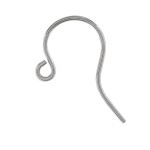 Base Metal Silver Plated Ear Wire - .028"/.7mm/21 GA