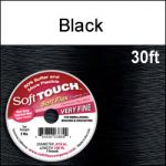 30' .010"/30G/.25mm Soft  Black Touch Wire Black - 7 STD