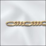 Base Metal Plated Figaro Chain (Gold Plated)
