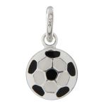 Sterling Silver Soccer Ball Charm - 8mm