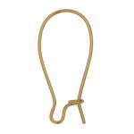 Base Metal Gold Plated Kidney Wire - 1"