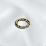 Base Metal Plated Antique Brass 21 GA .032X4X6mm Od Jump Ring Oval - Open