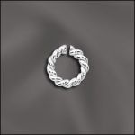STERLING SILVER 17 GA .048"/6MM OD JUMP RING TWISTED - OPEN