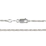Sterling Silver Finished E-coat Diamond Cut Twisted Curb Chain w/ Lobster Claw - 16"