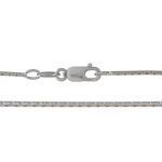 Sterling Silver Finished E-Coat Neck Chain - .9mm Round Box Chain - 18"