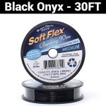 Soft Flex Black Onyx Beading Wire - Medium Diameter 30ft