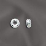 Sterling SIlver Smooth Rondelle Bead w/1.5MM Hole