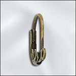 Base Metal Antique Brass Plated Lever Back w/ Open 1.35mm Ring