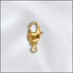 Base Metal Gold Plated Swivel Lobster Claw Clasp with Ring - 12mm