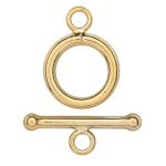 Gold Filled - 12mm Round Toggle Clasp