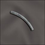 BASE METAL PLATED 2X25MM CURVED TUBE (SILVER PLATED)