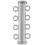 STERLING SILVER TUBE CLASP W/4 RINGS