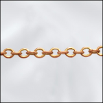 (D) Base Metal Raw Brass Fine Cable Chain (Soldered Links)