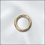 Base Metal Plated 18 G .040X7Mm Od Jump Ring Round - Open  (Gold Plated)