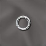 Base Metal Plated 18 G .040X6Mm Od Jump Ring Round - Open (Silver Plated)